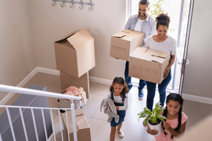 Family Moving Into New Home