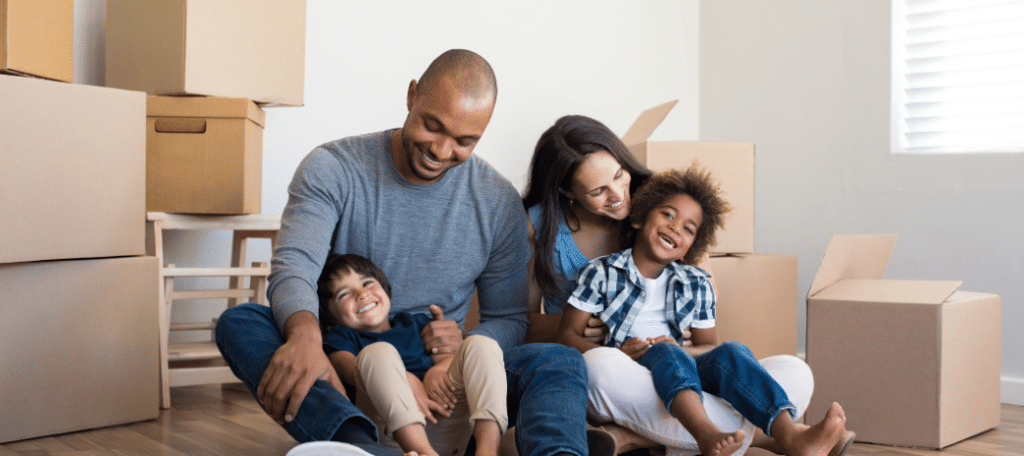 Family moving to new home